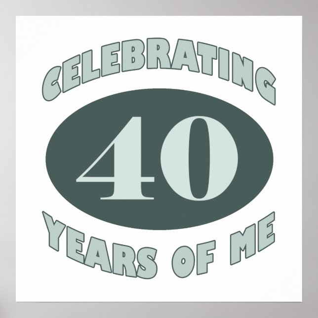 Fun 40th Birthday Gifts Poster (Front)
