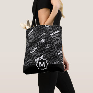 Fun 40th Birthday Party Personalised Monogram Tote Bag