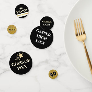 FUN 40th Class Reunion Table Confetti