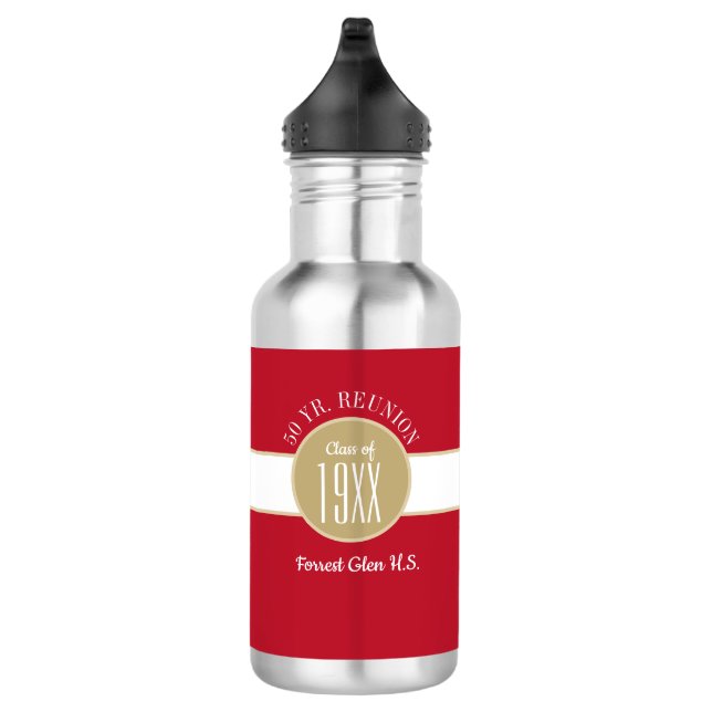 Fun! 50 year class reunion WATER BOTTLE (Right)