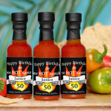 Fun 50th Birthday "Hot Tamale" Funny Personalised