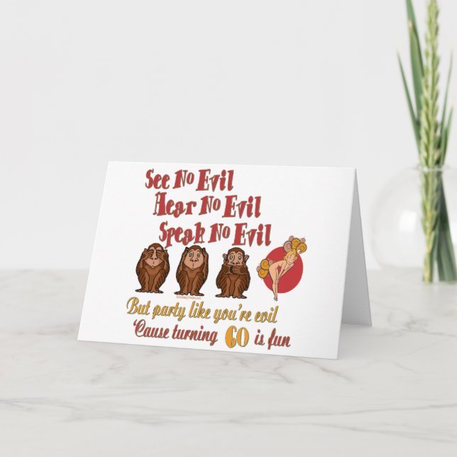 Fun 60th Birthday Gifts Card (Front)