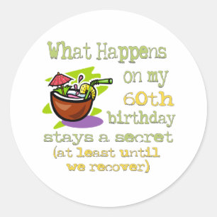Fun 60th Birthday Gifts Classic Round Sticker