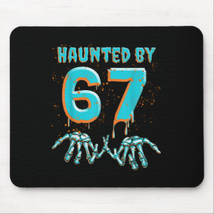Fun 67 Meme Halloween Skeleton Hand Haunted Mouse Pad