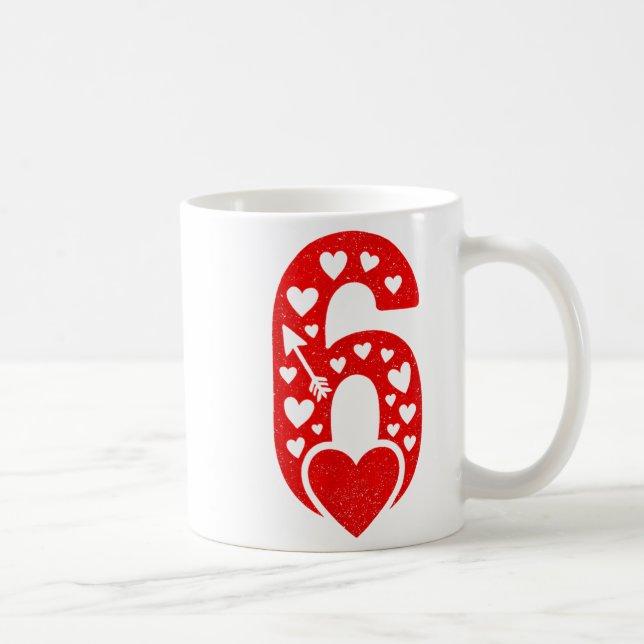 Fun 67 Number 6-7 6 7 Matching Valentine Six Seven Coffee Mug (Right)