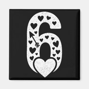 Fun 67 Number 6-7 6 7 Matching Valentine Six Seven Magnet