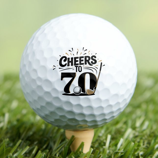 Fun 70th Birthday Golf Balls (Fun 70th Birthday Golf Balls)
