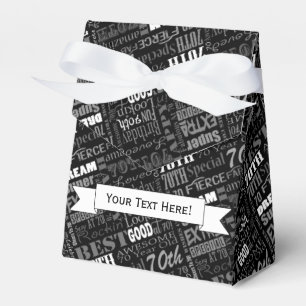 Fun 70th Birthday Party Personalised Monogram Favour Box