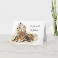 Fun 85th Birthday "Don't grow up " Cute Seals