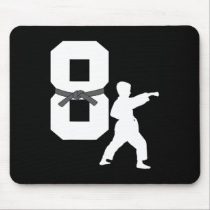 Fun 8th Birthday Karate Taekwondo 8 Year Old Boy K Mouse Pad
