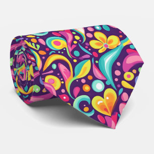 Fun 90s style tiled pattern  tie