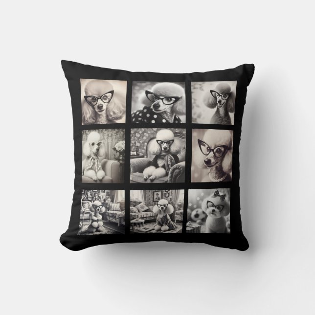 Fun 9 Photo Collage Pictures Cushion (Front)