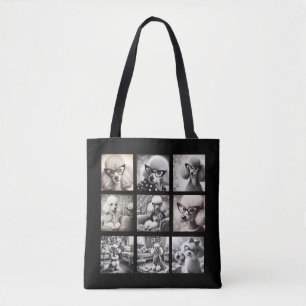 Fun 9 Photo Collage Pictures Tote Bag