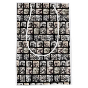 Fun 9 Photo Collage Pictures Wrapping Paper Medium Gift Bag