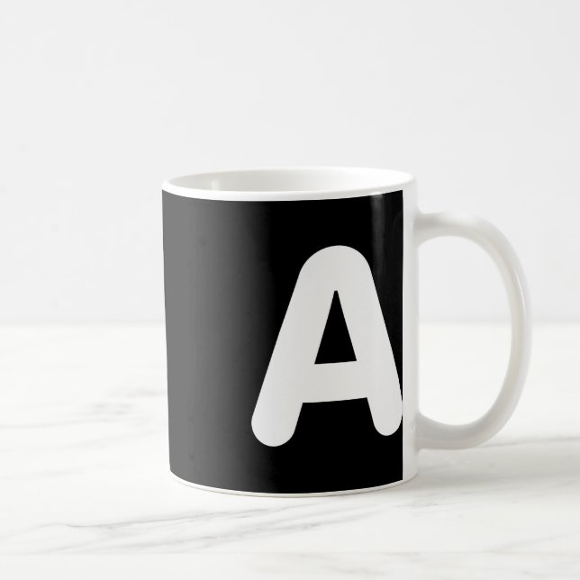 Fun A Letter Halloween Costume for Group Matching  Coffee Mug (Right)