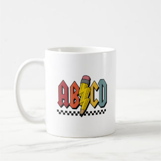 Fun ABCD Pencil Alphabet Graphic Design Coffee Mug