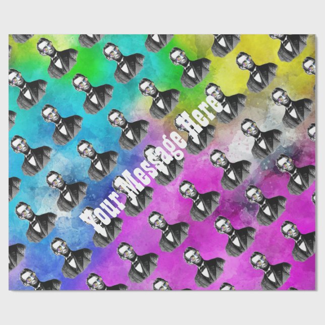 Fun Abraham Lincoln in Shades Wrapping Paper (Flat)