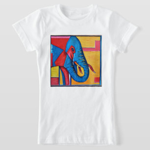 Fun Abstract Artsy Little Elephant T-Shirt