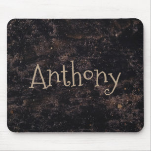 Fun Abstract Black and Brown Mouse Pad