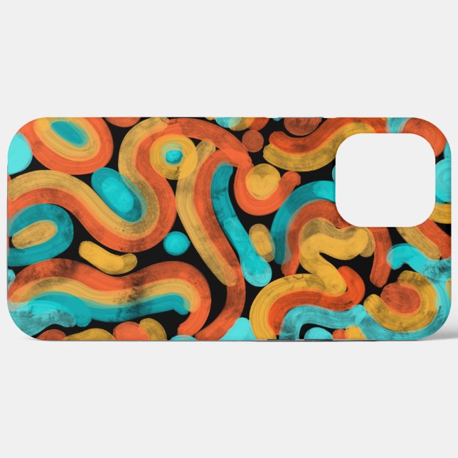 Fun, abstract, colourful phone case (Back (Horizontal))