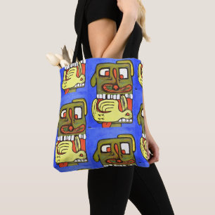 Fun Abstract Dog Face Tote Bag