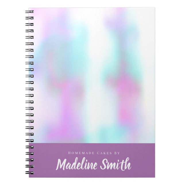 Fun Abstract Homemade Cake Bakery Notebook (Front)