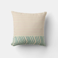 Fun Abstract Line Drawing in Teal and Pastel Pink