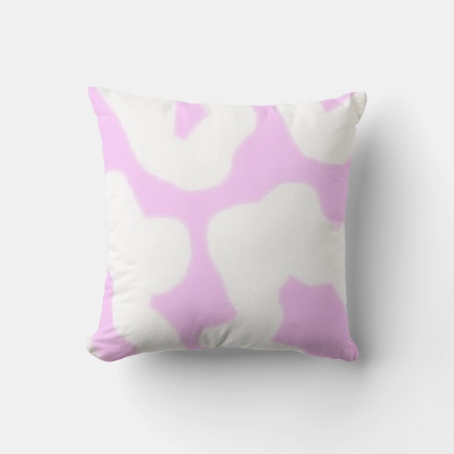 fun abstract modern pink white bold artistic cushion (Front)
