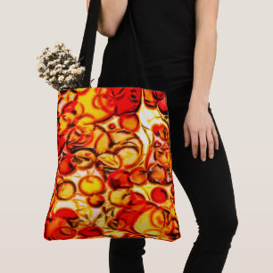 "Fun Abstract Orange & Gold Fall Colours" Tote Bag