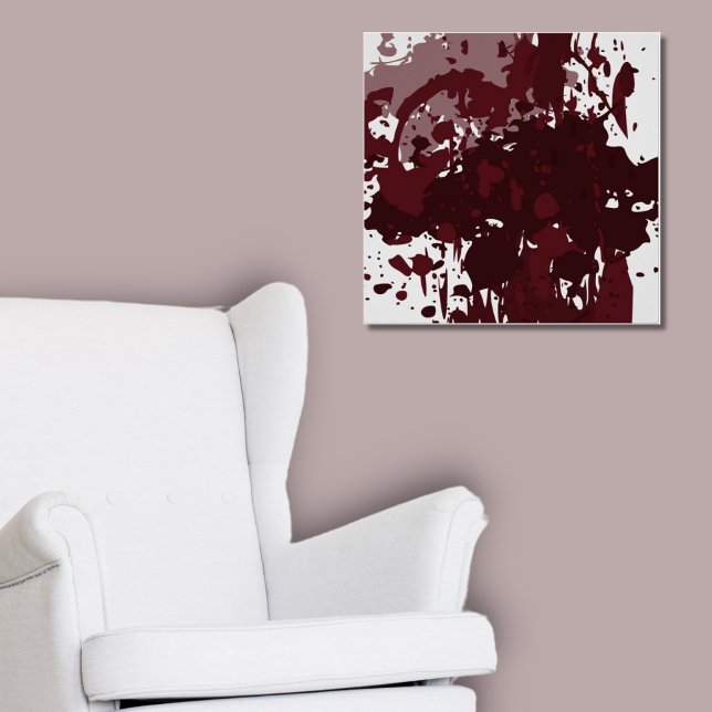 Fun Abstract Rosewood Red Splatter Art Poster (Fun Abstract Rosewood Red Splatter Art Poster)