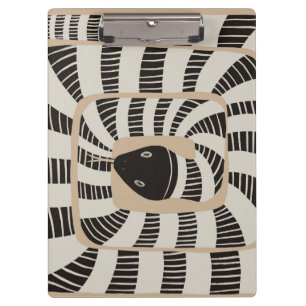 Fun Abstract Striped Banded Snake   Snake Lovers Clipboard