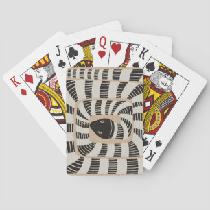 Fun Abstract Striped Banded Snake   Snake Lovers Playing Cards