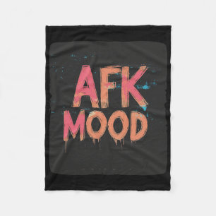 Fun Afk Mood For Gamer And Player With Keyboards Fleece Blanket
