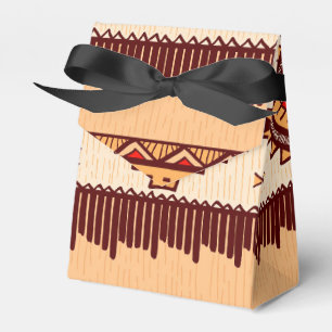 Fun African Tribal pattern party favour box