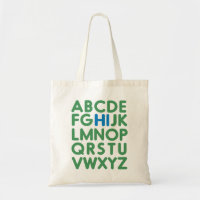 Fun Alphabet Typography Simple Green Library