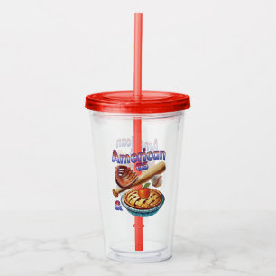Fun American as Baseball & Apple Pie  Acrylic Tumbler