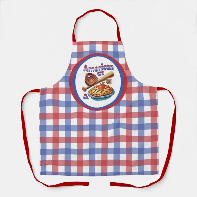 Fun American as Baseball & Apple Pie  Apron (Front)