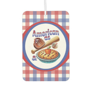 Fun American as Baseball & Apple Pie Car Air Freshener