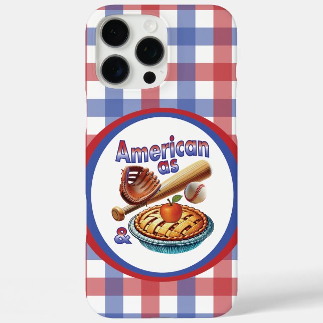 Fun American as Baseball & Apple Pie  Case-Mate iPhone Case (Back)