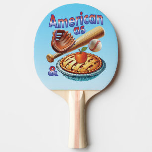 Fun American as Baseball & Apple Pie  Ping Pong Paddle