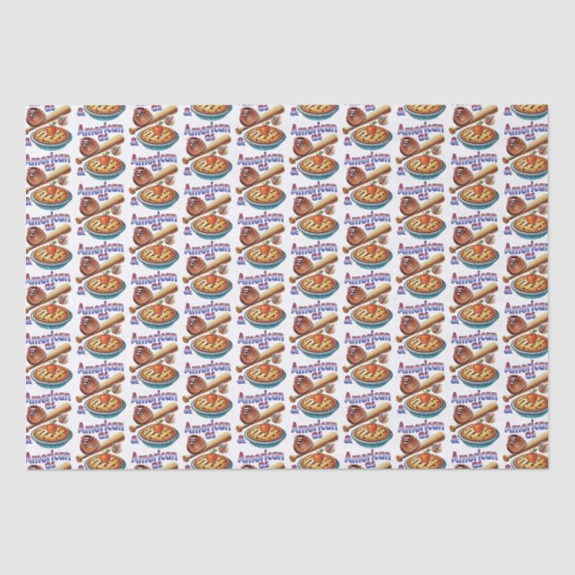 Fun American as Baseball & Apple Pie  Tissue Paper (Front)