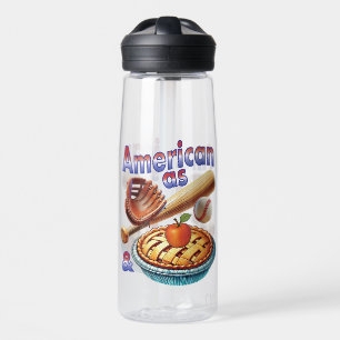 Fun American as Baseball & Apple Pie Water Bottle