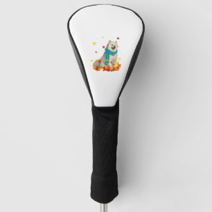 Fun American Eskimo Thanksgiving Autumn Dog Lover Golf Head Cover