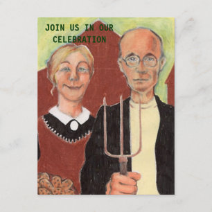 FUN ~ AMERICAN GOTHIC ANNIVERSARY PARTY INVITATION