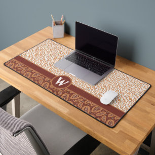Fun Amoeba Shapes with Monogram Desk Mat
