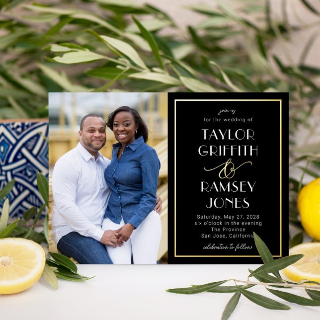 Fun Ampersand FOIL Editable Colour Photo Wedding (Creator Uploaded)