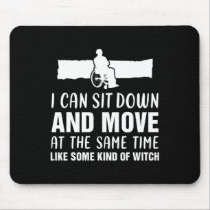 Fun Amputee People in Wheelchair Handicap Person D Mouse Pad