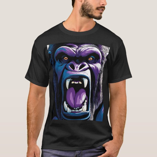fun and adventurous "Wild Monkey" t-shirt design (Front)