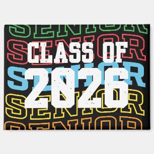 Fun and Catchy "Senior Class Of 2026" Magnet