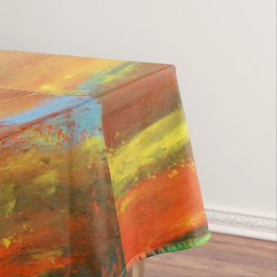 Fun and Colourful Abstract Painting Tablecloth